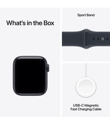 Apple Watch SE 3 GPS + Cellular 40mm Midnight Aluminium Case with Navy Blue Sport Band - S/M