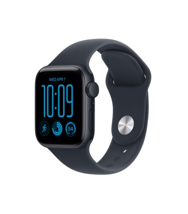 Apple Watch SE 3 GPS 40mm Midnight Aluminium Case with Navy Blue Sport Band - M/L