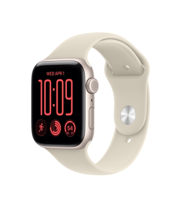Apple Watch SE 3 GPS + Cellular 44mm Starlight Aluminium Case with Sand Sport Band - S/M
