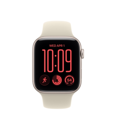 Apple Watch SE 3 GPS + Cellular 44mm Starlight Aluminium Case with Sand Sport Band - S/M