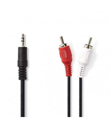 Nedis CAGB22200BK20 3,5mm otsik-2xRCA pistik, 2m