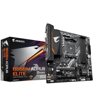 Gigabyte B550M AORUS ELITE 1.0 Processor family AMD, Processor socket AM4, DDR4 DIMM, Memory slots 4, Number of SATA connectors