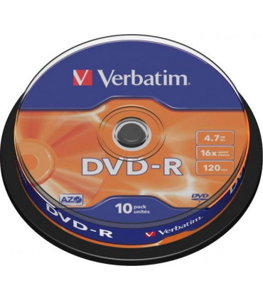 Verbatim DVD-R Matt Silver 4,7GB 16x10tk tornis