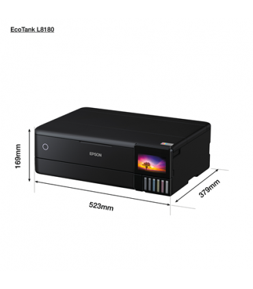 Epson Multifunctional Printer EcoTank L8180 Colour, Inkjet, A3+, Wi-Fi, Black