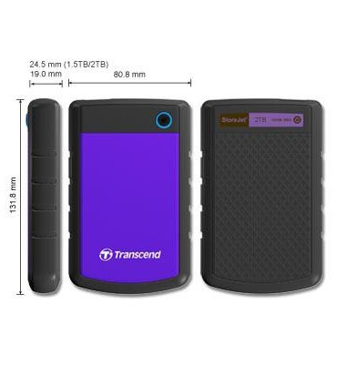 Transcend StoreJet 2TB HDD TS2TSJ25H3P