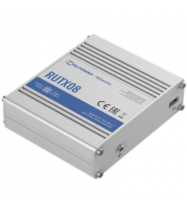 Teltonika Industrial Router  RUTX08 No Wi-Fi, 10/100/1000 Mbit/s, Ethernet LAN (RJ-45) ports 4, 1