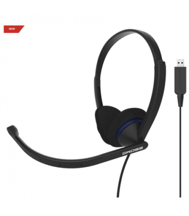 Koss Headphones CS200 USB Wired, On-Ear, Microphone, USB Type-A, Black