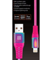 REAL-EL USB-A Lightning MFI Rainbow, 1m