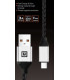 REAL-EL USB-A Type-C Leather, 1m