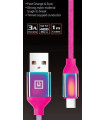 REAL-EL USB-A Type-C Rainbow, 1m