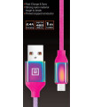 REAL-EL USB-A Micro USB Rainbow, 1m