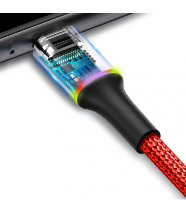 Baseus Halo kaabel USB A - Micro USB 0,25m, punane