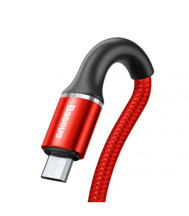 Baseus Halo kaabel USB A - Micro USB 0,25m, punane