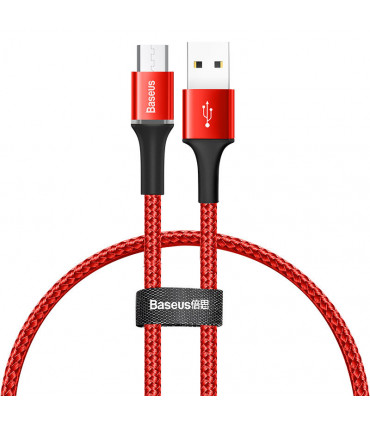 Baseus Halo kaabel USB A - Micro USB 0,25m, punane