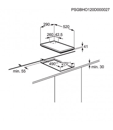 Electrolux EGC3322NVK domino gaas