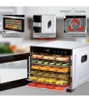 ProfiCook PCDR1218 toidukuivati, 650 W