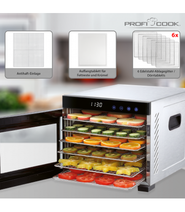 ProfiCook PCDR1218 toidukuivati, 650 W