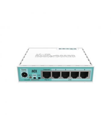 Mikrotik Wired Ethernet Router (No Wifi) RB750Gr3, hEX, Dual Core 880MHz CPU, 256MB RAM, 16 MB (MicroSD), 5xGigabit LAN, USB, PC