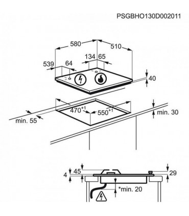 Electrolux EGE6172NOK 2 gaas + 2 klaaskeraamiline