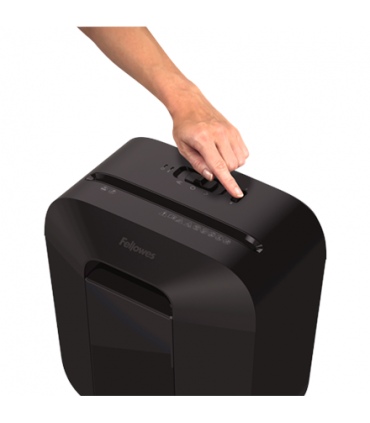 Fellowes Powershred LX25M Black, 11.5 L, Credit cards shredding, Mini-Cut Shredder, Paper handling standard/output 6 sheets per