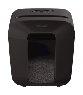 Fellowes Powershred LX25M Black, 11.5 L, Credit cards shredding, Mini-Cut Shredder, Paper handling standard/output 6 sheets per