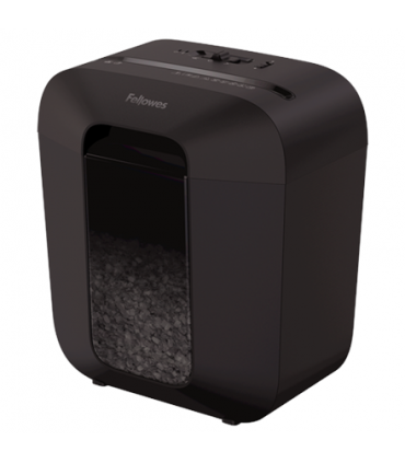 Fellowes Powershred LX25M Black, 11.5 L, Credit cards shredding, Mini-Cut Shredder, Paper handling standard/output 6 sheets per