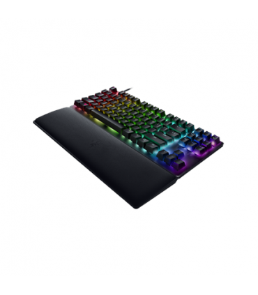 Razer Huntsman V2 Tenkeyless, Optical Gaming Keyboard, RGB LED light, US, Black, Wired, Clicky Purple Switch