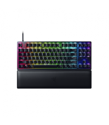 Razer Huntsman V2 Tenkeyless, Optical Gaming Keyboard, RGB LED light, US, Black, Wired, Clicky Purple Switch