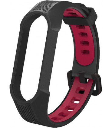 Tech-Protect kellarihm Armour Xiaomi Mi Band 5/6, must/punane