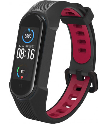 Tech-Protect kellarihm Armour Xiaomi Mi Band 5/6, must/punane