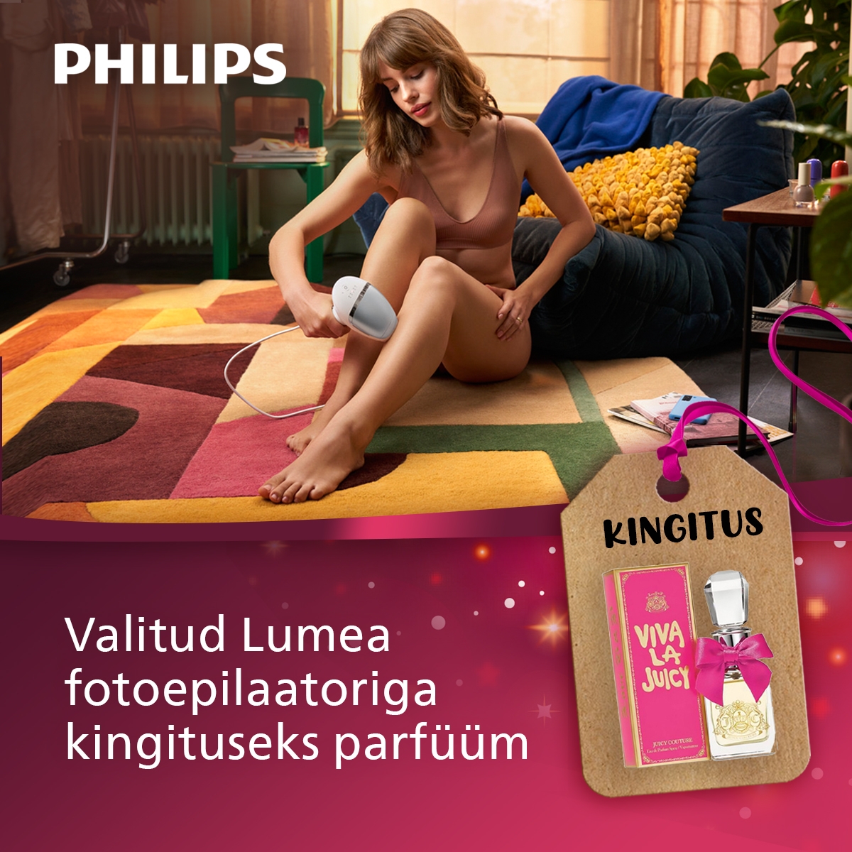 Philips Lumea Prestige 9900 fotoepilaatoriga kingituseks Juicy Couture parfüüm!