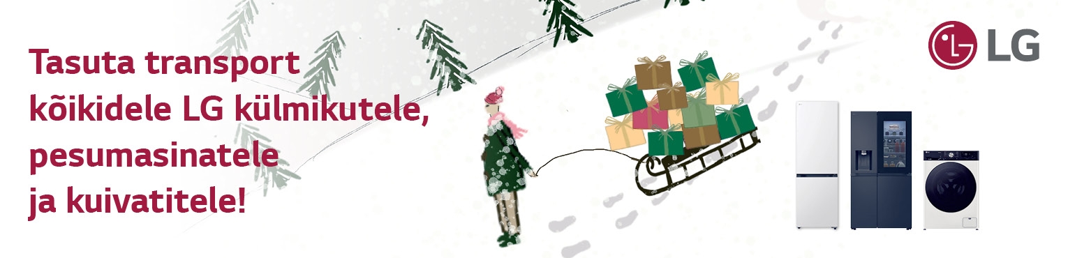 LG külmikule/pesumasinale/kuivatile transport tasuta!