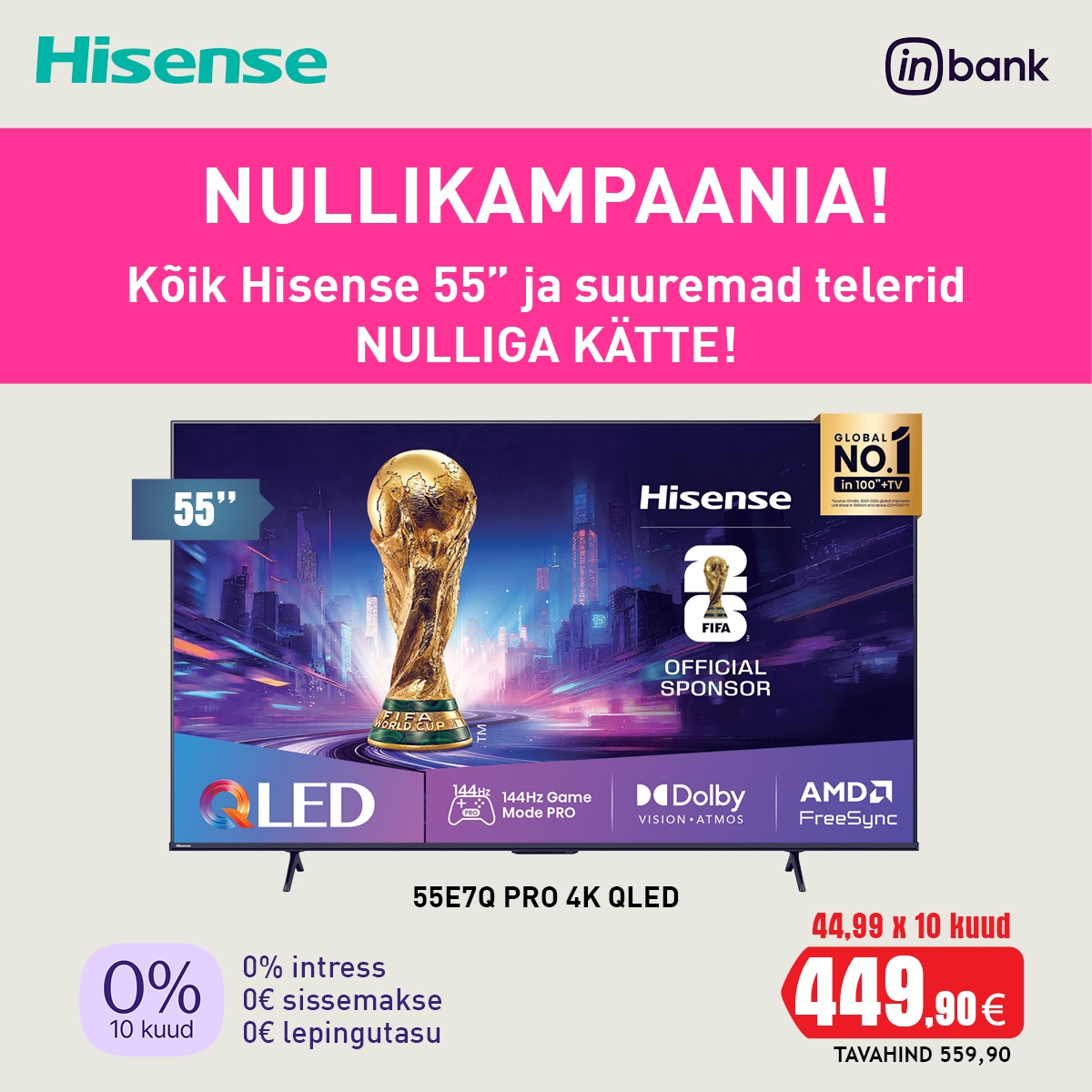 Hisense 0%
