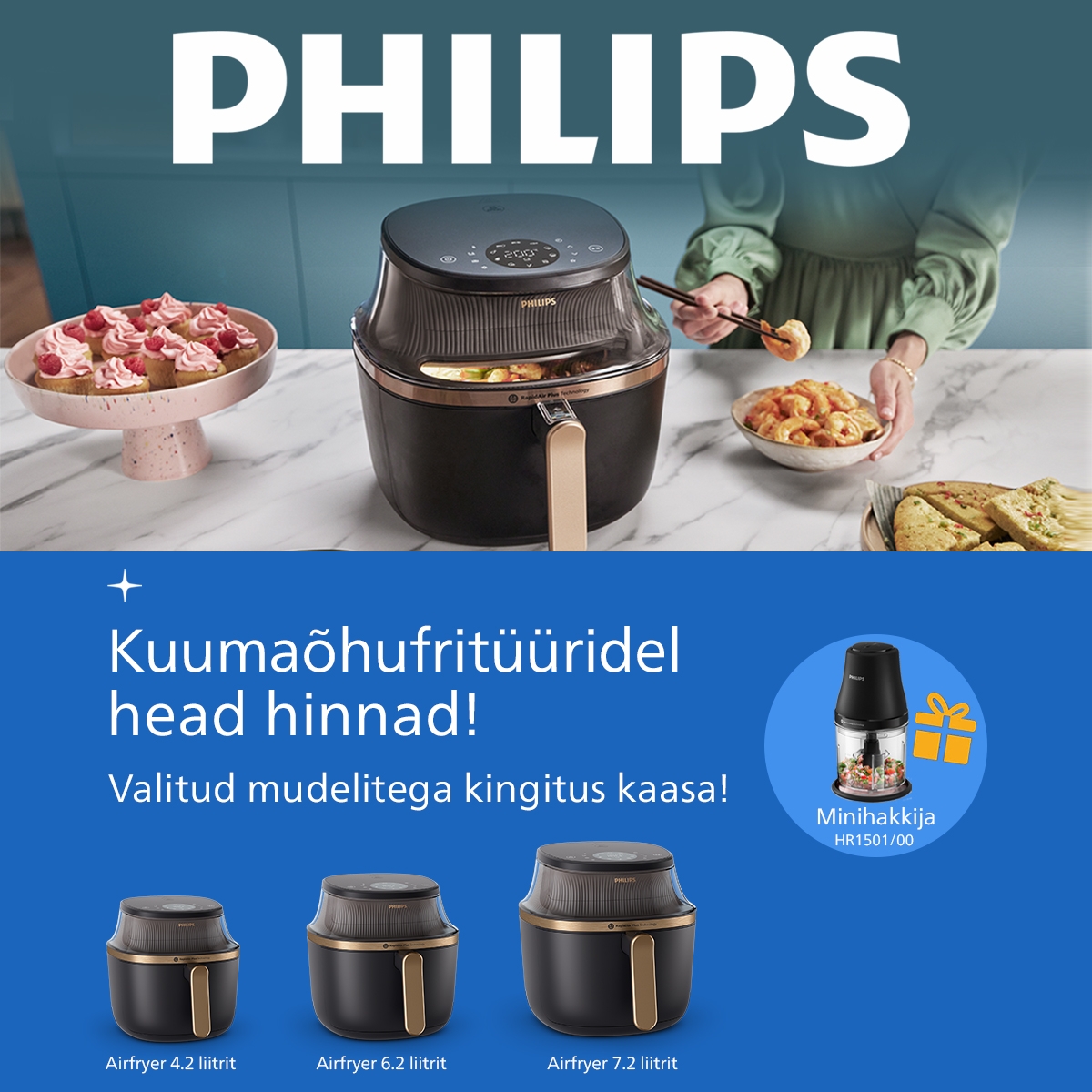 Valitud Philips kuumaõhufitüüriga kingituseks minihakkija!