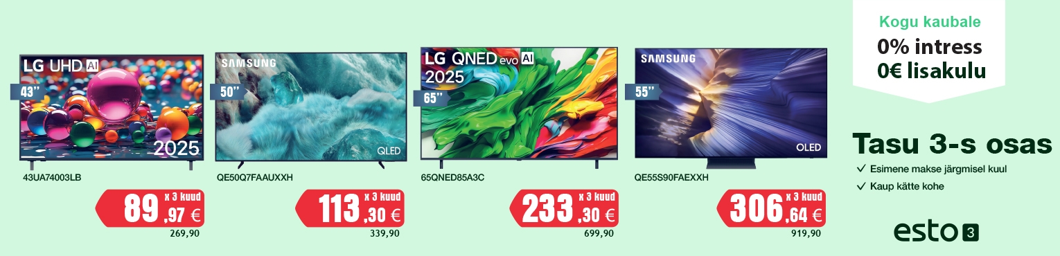 Esto maksa kolmes osas telerid