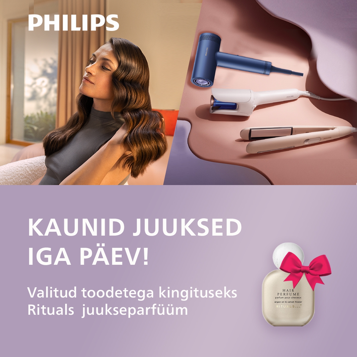 Valitud Philipsi juuksehooldustoodetele kingituseks juukseparfüüm