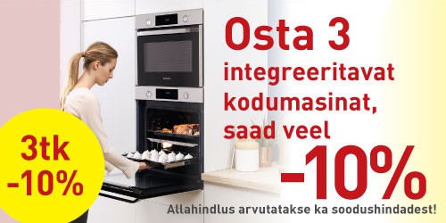 Osta 3 integreeritavat kodumasinat, saad kõik -10%