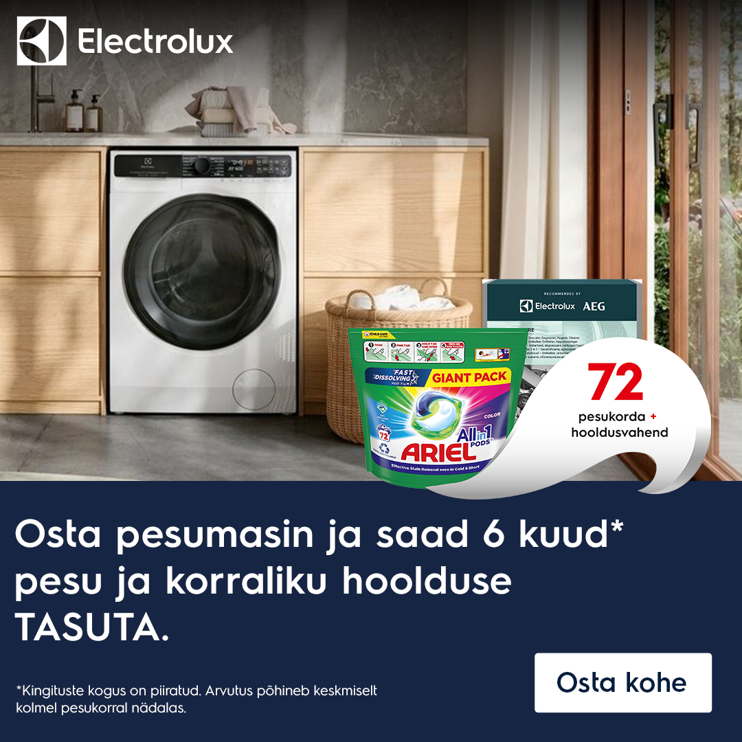 Electrolux pesumasinaga kingituseks Arieli komplekt