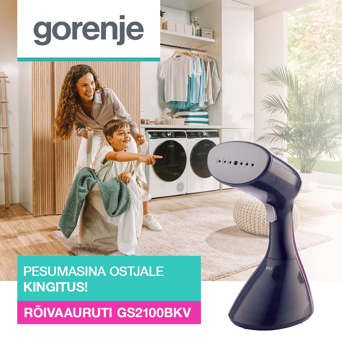Gorenje pesumasina ostjale kingituseks rõivaauruti!