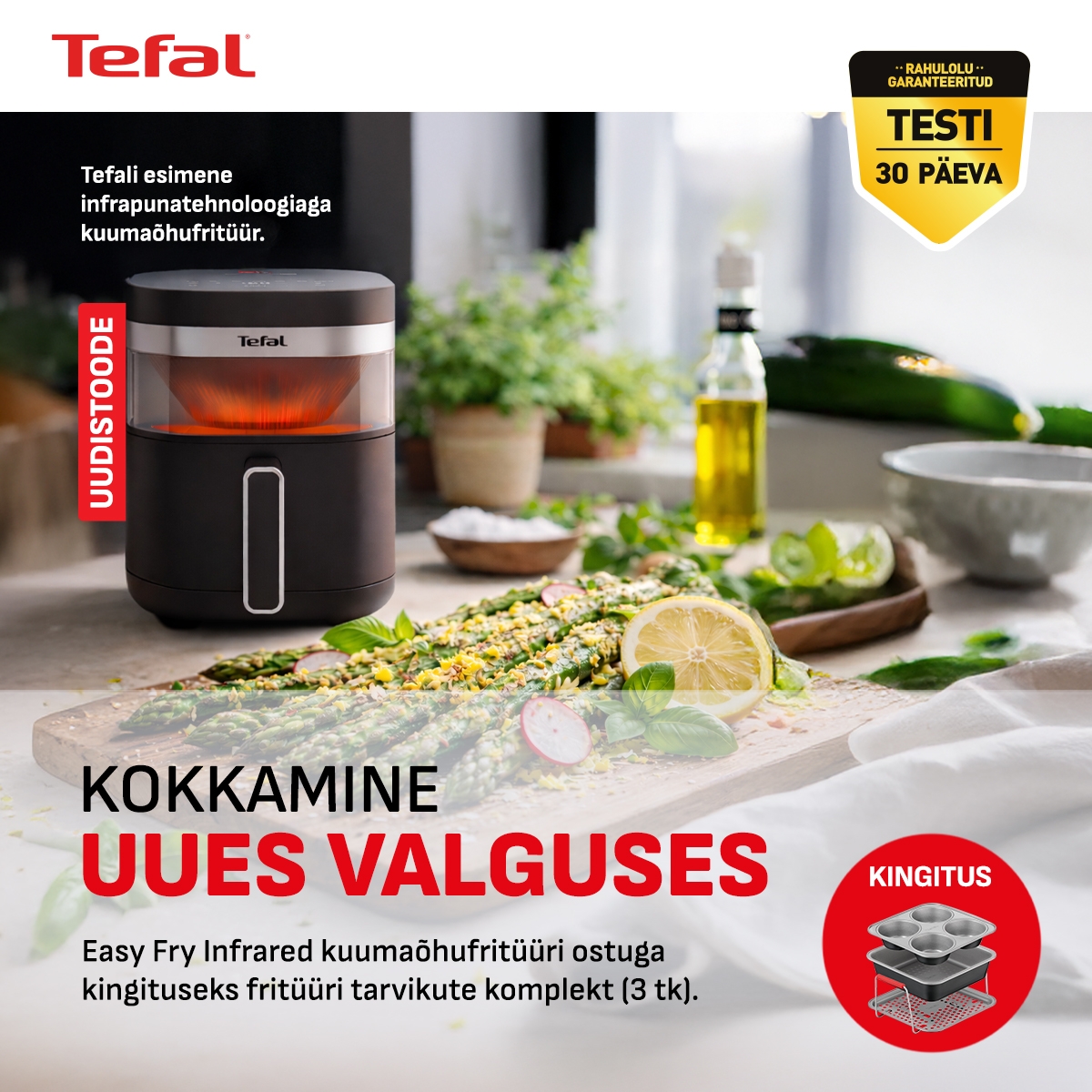 Tefal Easy Fry Infrared ostuga kingituseks lisatarvikute komplekt!