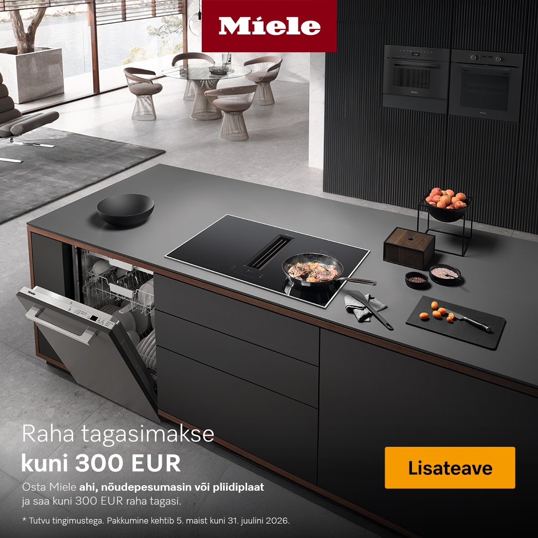 Miele pliidiplaadi, nõudepesumasina või ahju ostja saab 50-300€ tagasi