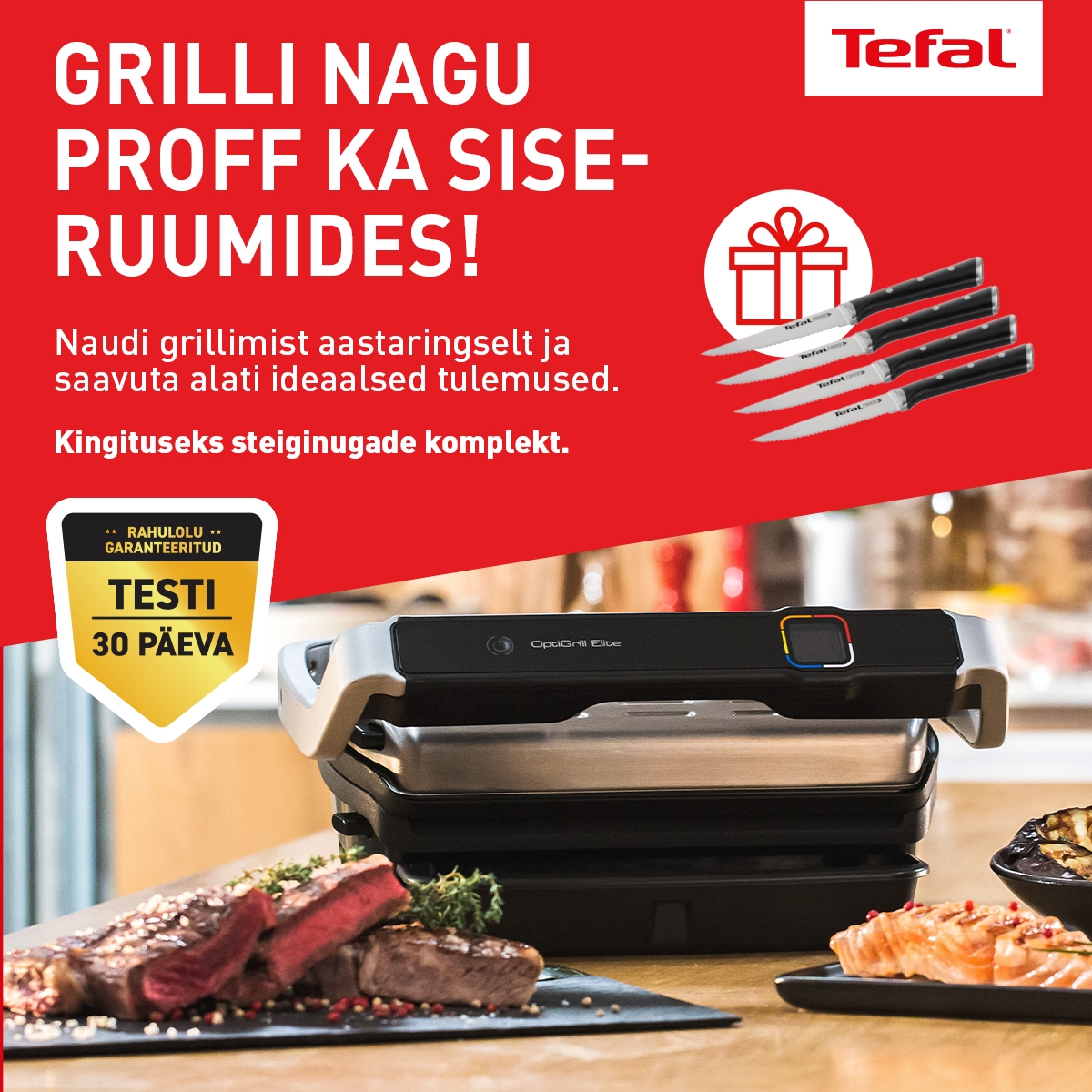Tefal Optigrilliga kingituseks nugade komplekt