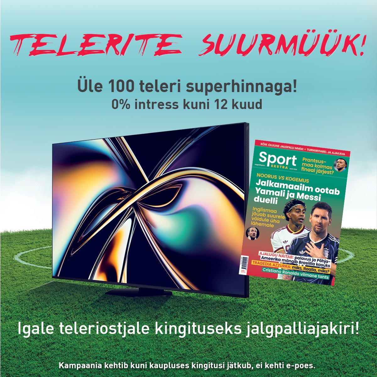 Teleri ostuga jalgpalliajakiri tasuta kaasa! (ei kehti e-poes)