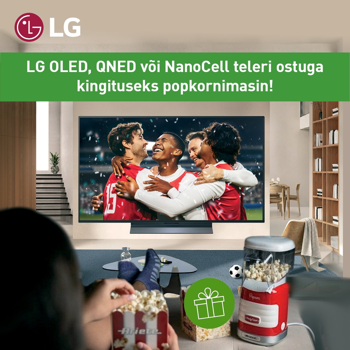 LG OLED/QNED/NanoCell teleriga kingituseks popkornimasin!