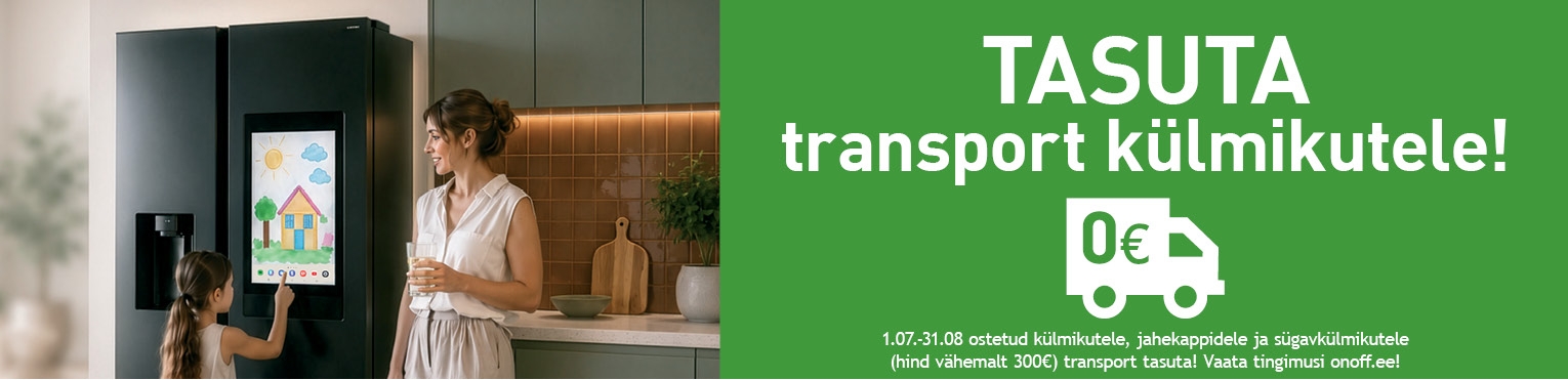 Tasuta transport külmikutele al. 300.-