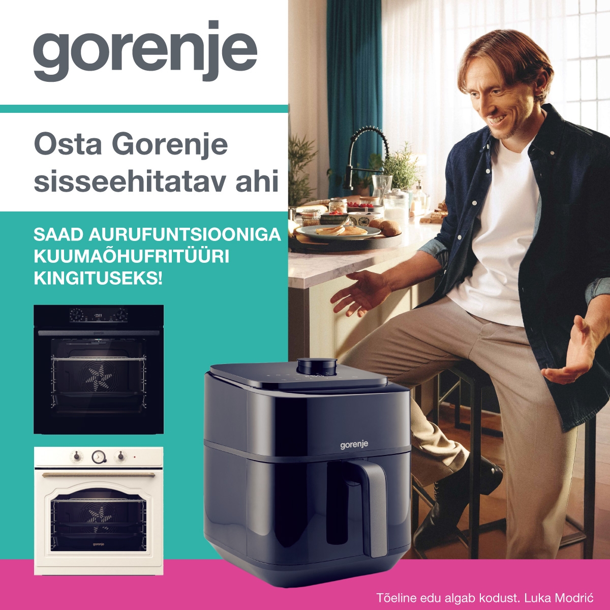 Gorenje integr. ahjuga kingituseks kuumaõhufritüür
