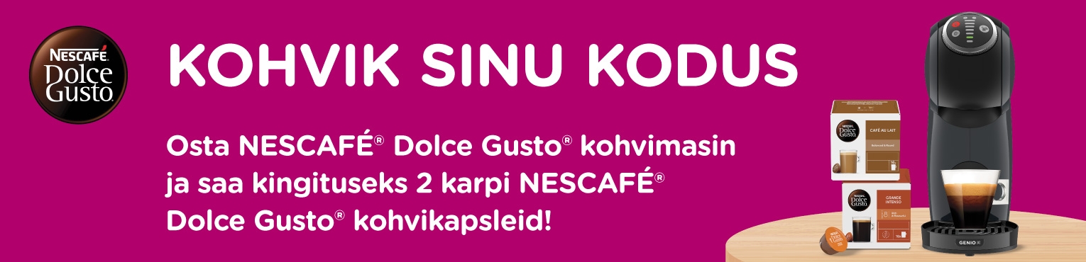 De'Longhi Nescafé Dolce Gusto kapselkohvimasinaga 2 karpi kohvikapsleid kingituseks!