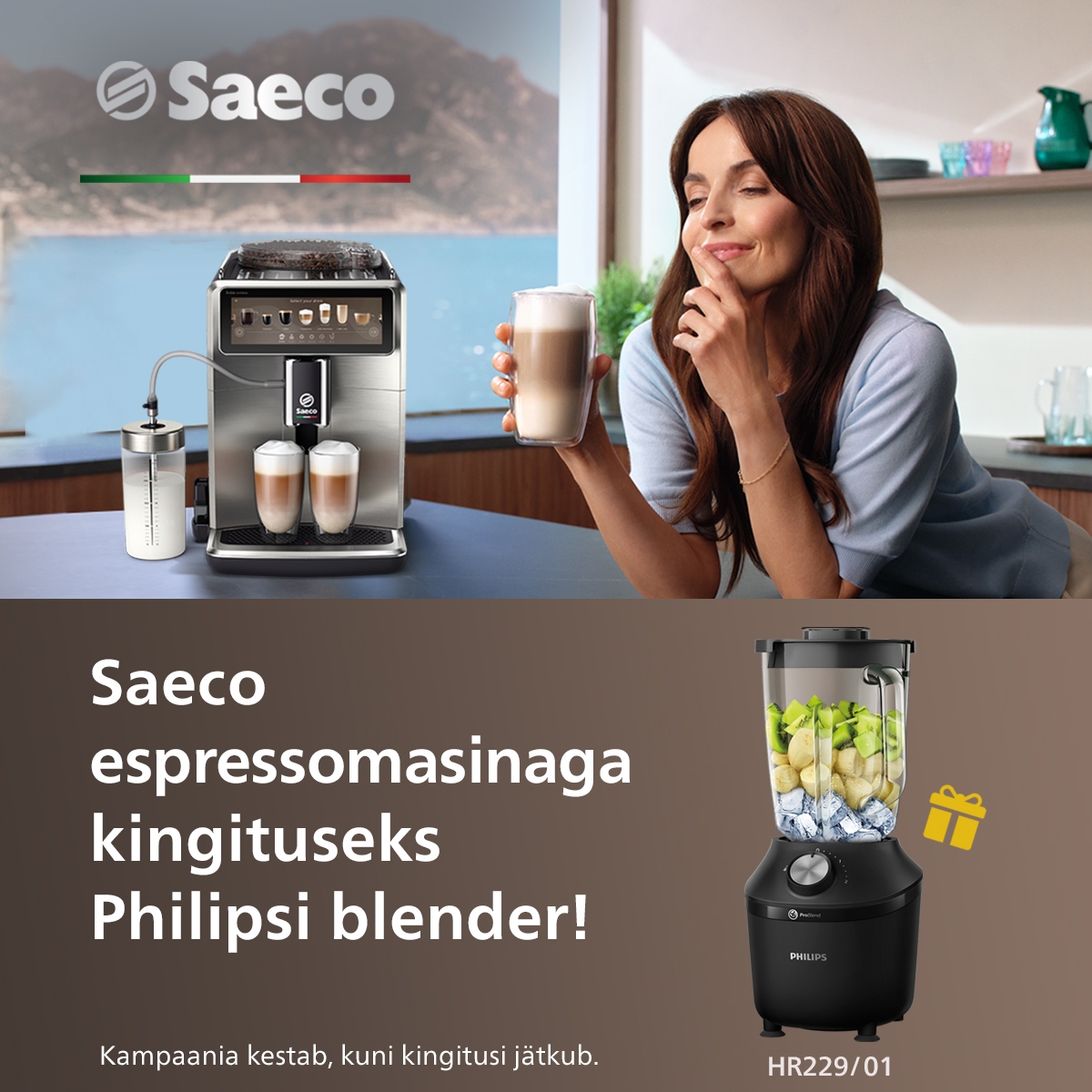 Saeco espressomasinaga kingituseks Philipsi blender!