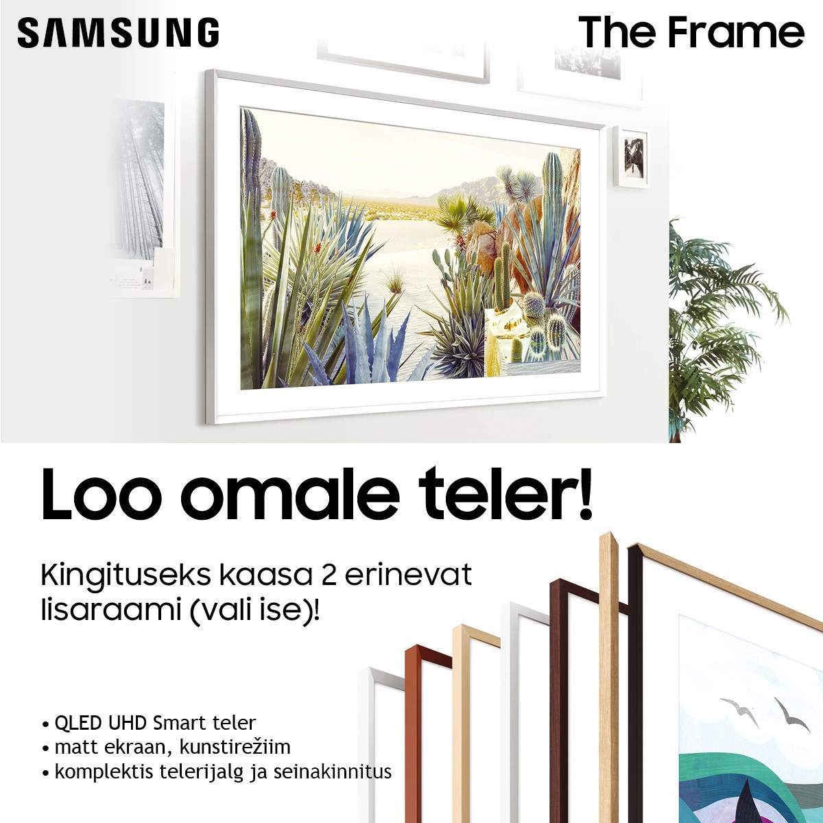 Samsung The Frame teleriga kingituseks 2 lisaraami