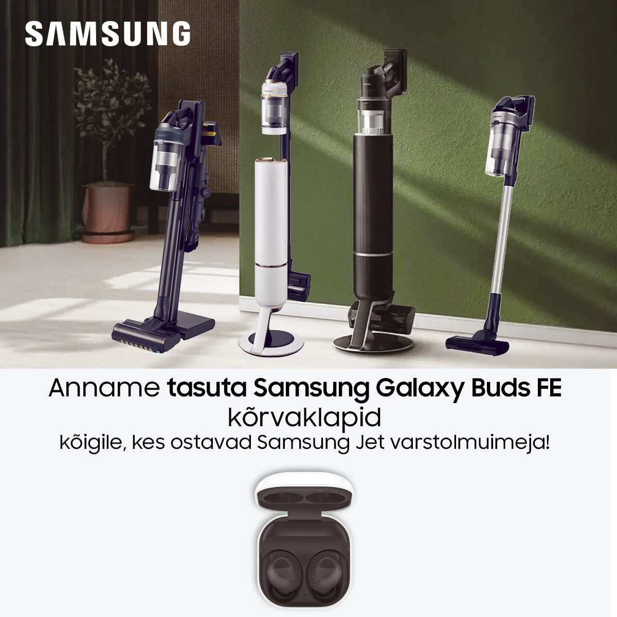 Samsung Jet varstolmuimejaga kingituseks Galaxy Buds FE kõrvaklapid